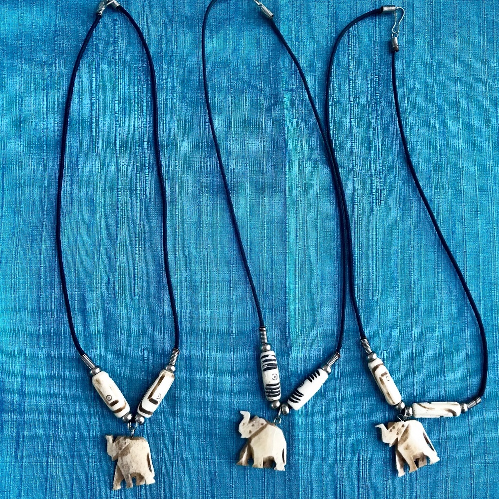 Wooden Elephant Necklace